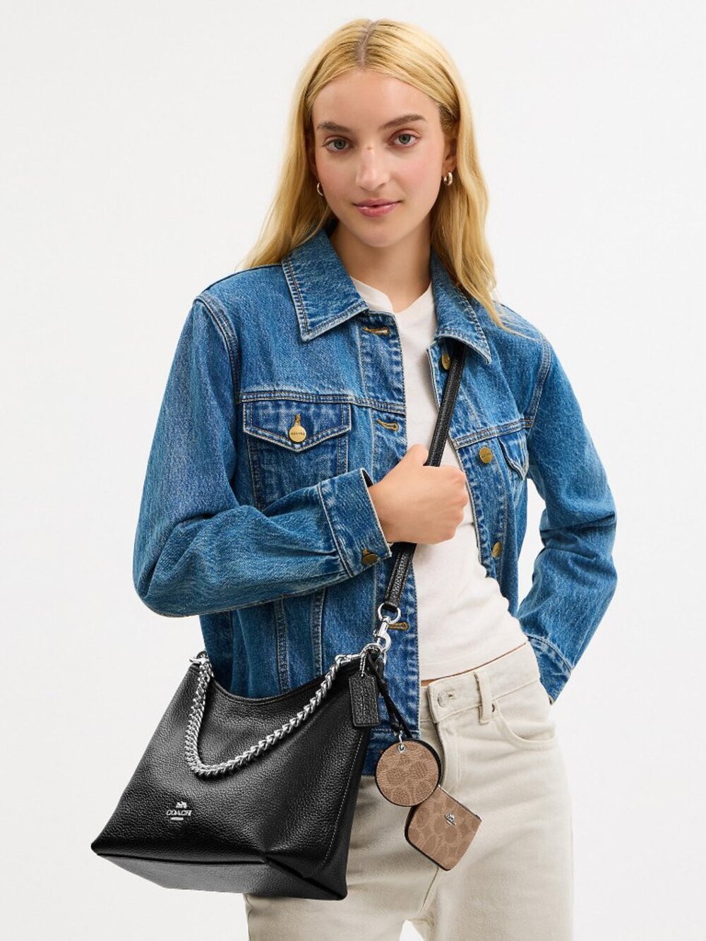 Coach Outlet Laurel Shoulder Bag With Mirror Charm And Pouch